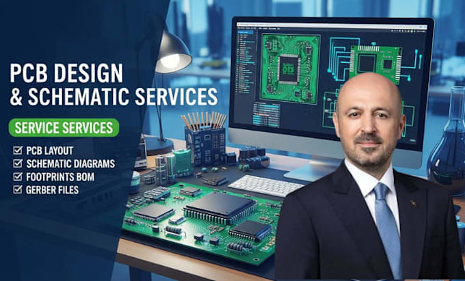 develop complete pcb design with schematic diagrams, footprints, bom, and gerber