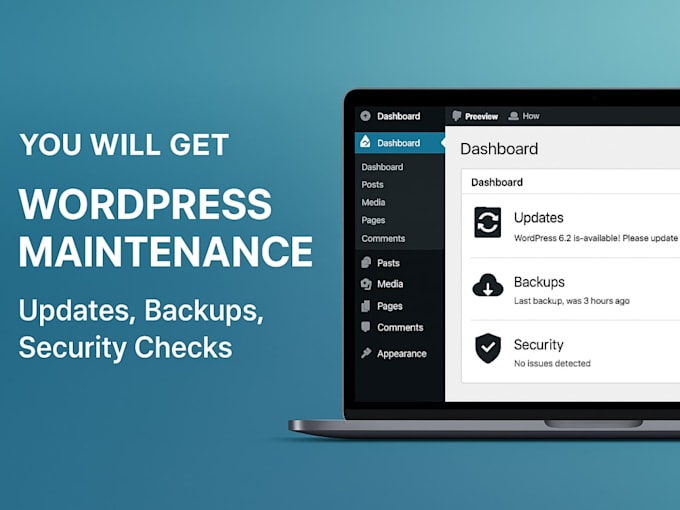 do wordpress maintenance with updates backups and security