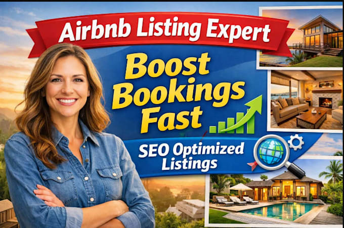 create airbnb listing, airbnb SEO, listing optimization and property setup