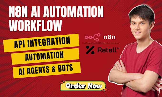 build custom n8n workflows, ai agent, workflow automation api integration