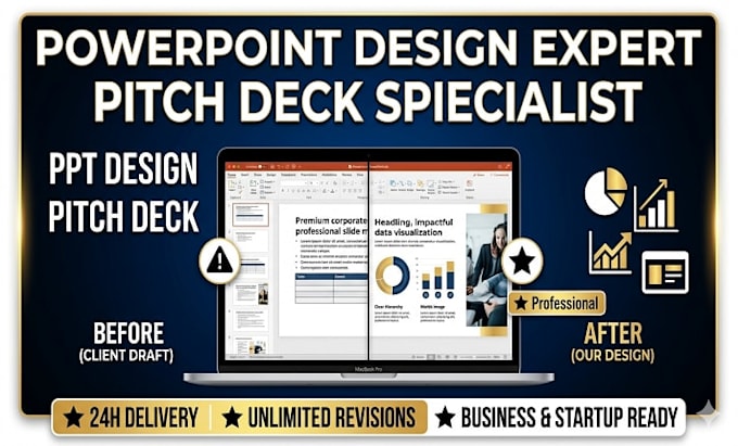 design modern powerpoint presentation, pitch deck and google slide professionaly
