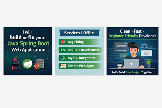 create or fix backend apis using java spring boot