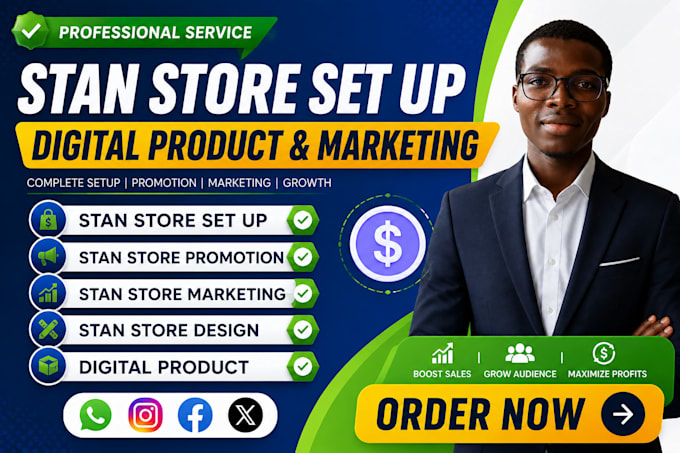 do stan store setup, stan store design,stan store marketing,stan store promotion