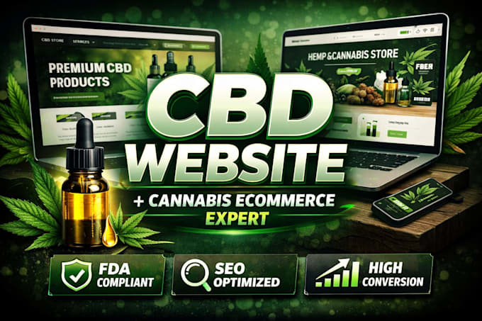 design a high converting cbd website, cannabis ecommerce store or hemp shop