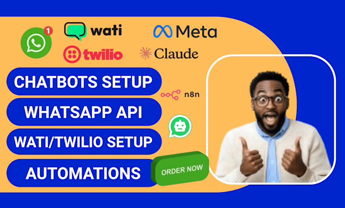 set up whatsapp API integrate whatsapp business API develop chatbots using wati