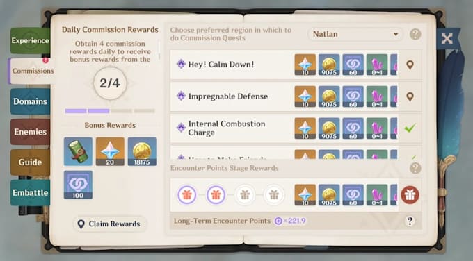 your genshin impact daily quests manually