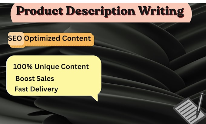 write SEO product description for your products