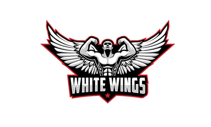 create a white wings and masculine logo
