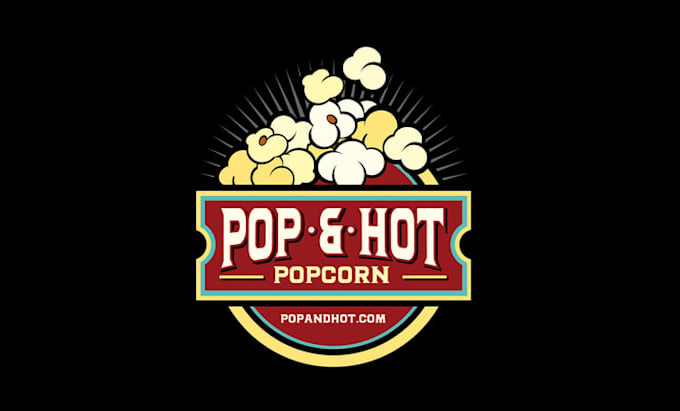 design awesome monogram popcorn business logo