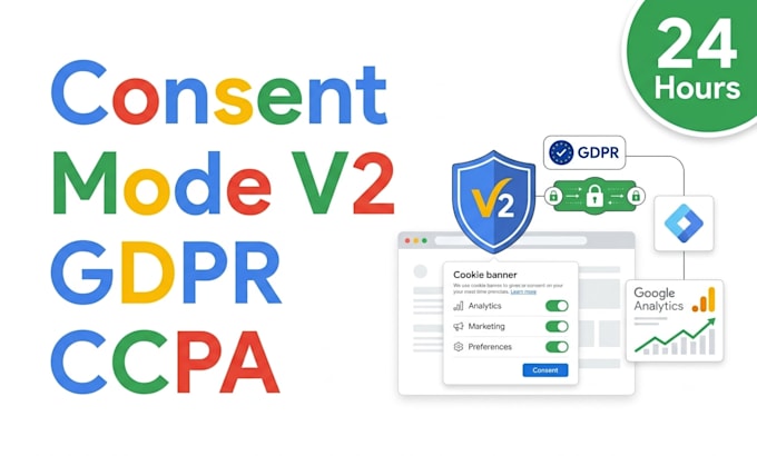 setup consent mode v2 cookie banner for ga4 and google ads