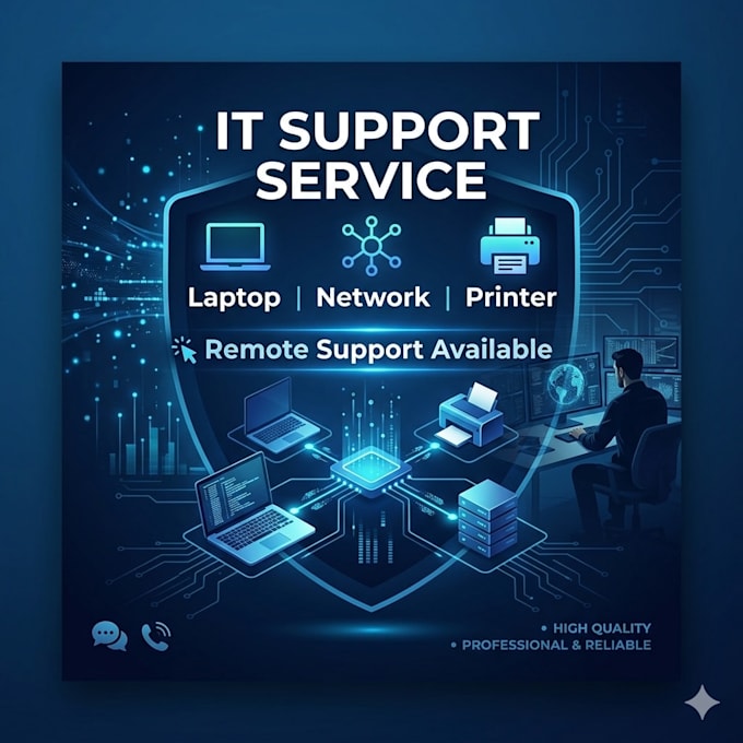 remote IT support for laptop, network, and printer issues