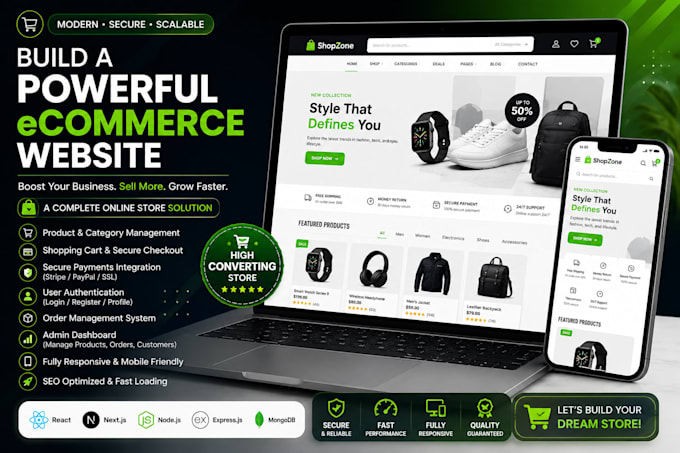 build a powerful ecommerce website for your business