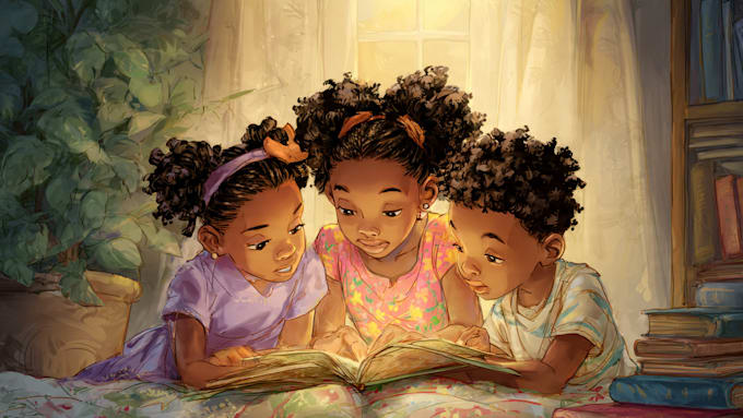 create magical and heartwarming childrens book illustrations