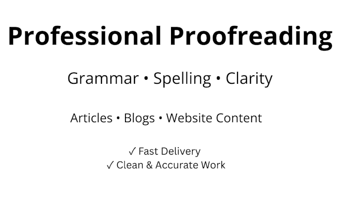 proofread and improve your english writing