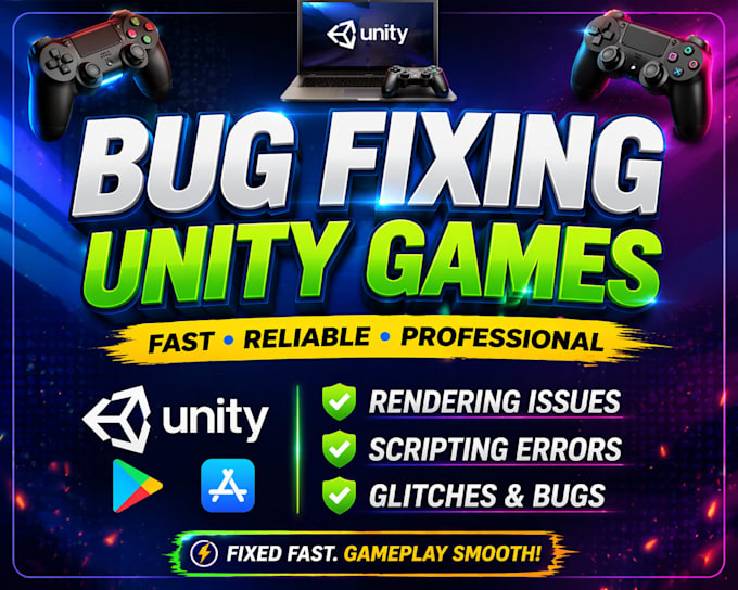 fix unity bugs, errors, crashes in your game quickly