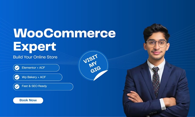 create woocommerce website with elementor, wpbakery, acf custom design