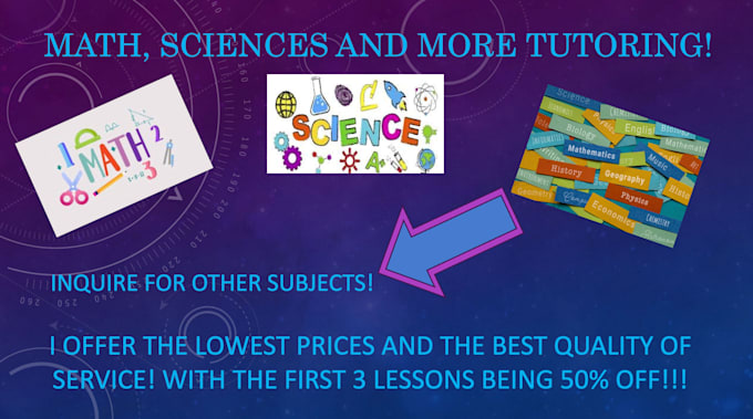 be your math, sciences and other subject tutor