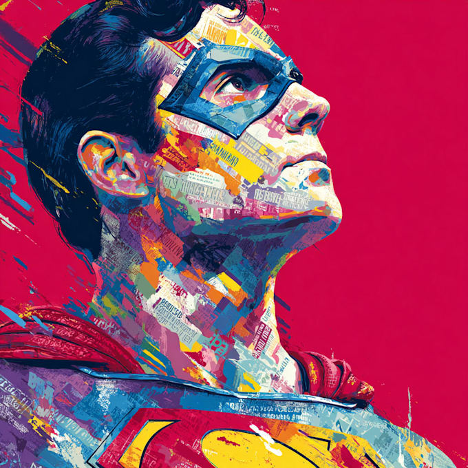 create an amazing superhero pop art