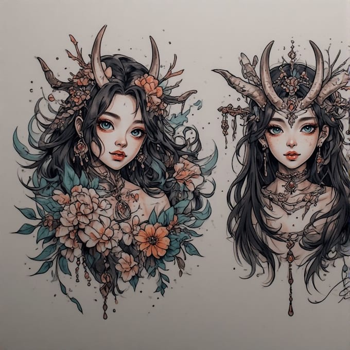 make anime tattoo design for you