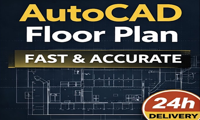 create professional autocad 2d drawings and floor plans fast