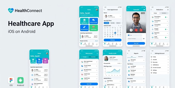 create UI UX for healthcare apps