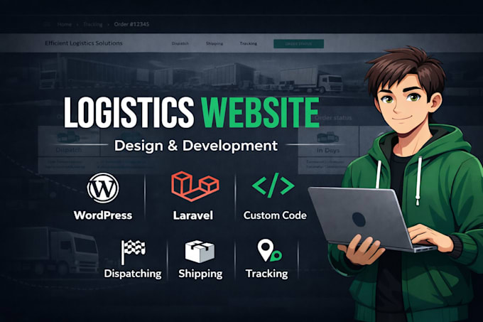 build a logistics website with shipment tracking for courier businesses