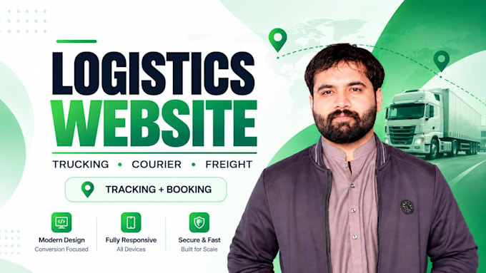 build modern logistics trucking freight moving company website
