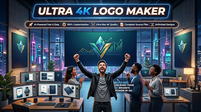 do premium 4k logo design with high quality