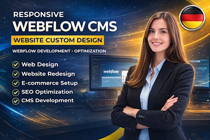 build responsive webflow cms web custom design webflow development optimization