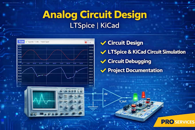 design and simulate analog circuits using ltspice and kicad