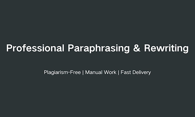 paraphrase and rewrite your essay to reduce plagiarism