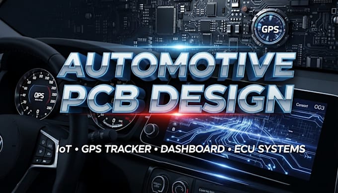 design automotive pcb for iot, gps tracker, ecu, dashboard and embedded system