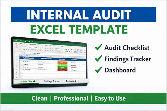create iso internal audit checklist and excel audit tracker for your business