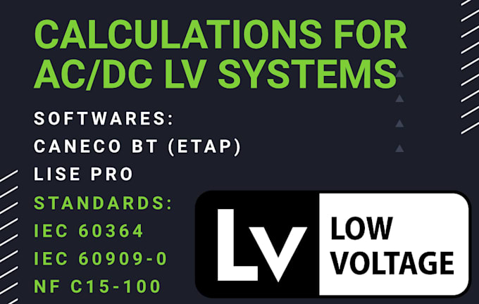 ac and dc lv calculations with caneco bt and lise pro