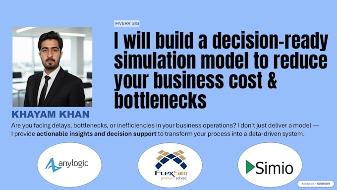 make decision ready simulation in anylogic simio flexsim