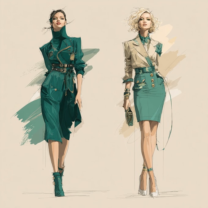 create unique fashionable professional branding