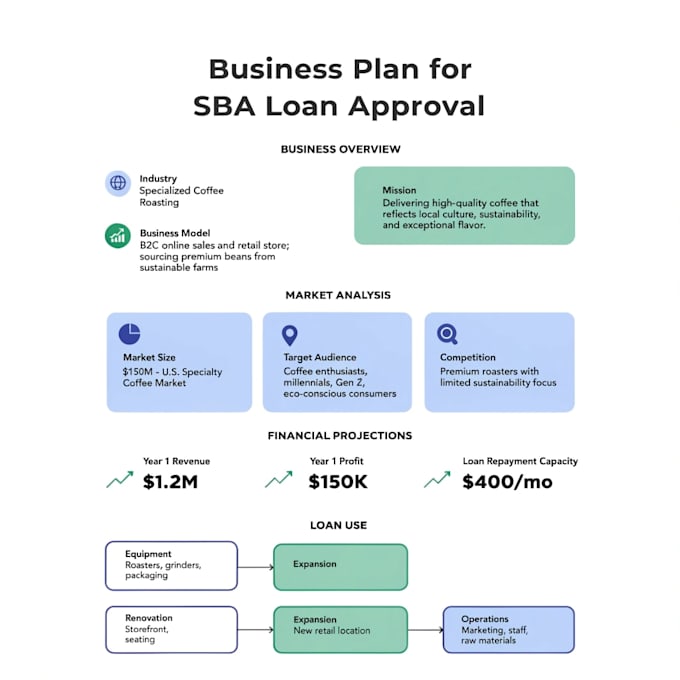 create write a business plan for sba loan approval