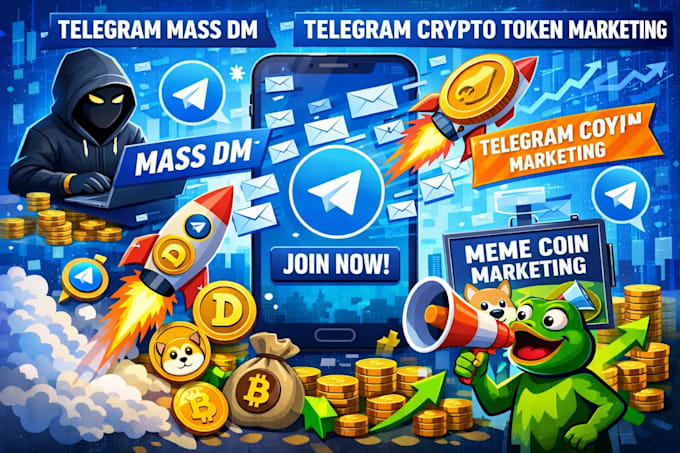 do telegram mass dm, telegram invite, telegram crypto token marketing for you
