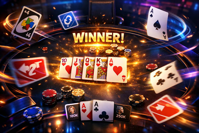 develop custom multiplayer card game in unity uno, poker, blackjack