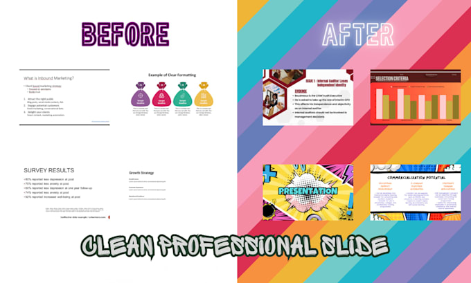 redesign your presentation slides into modern and professional design