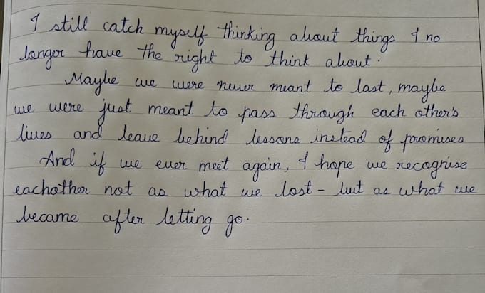 write beautiful cursive handwritten letters and notes