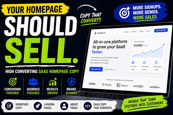 write high converting saas homepage copy