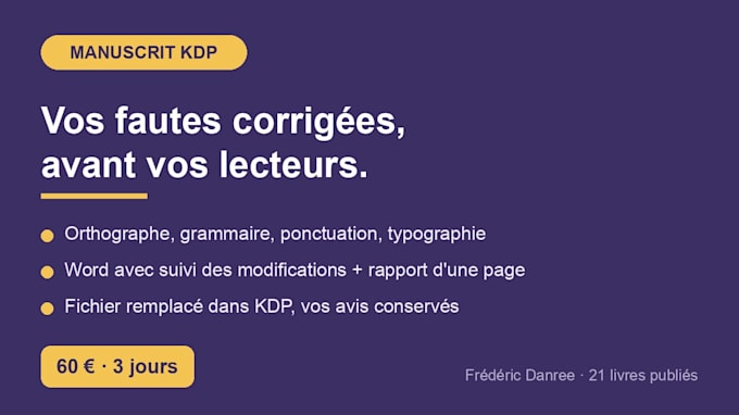 proofread and correct your french manuscript before KDP publishing