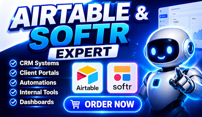build airtable database softr client portal CRM internal tool automation