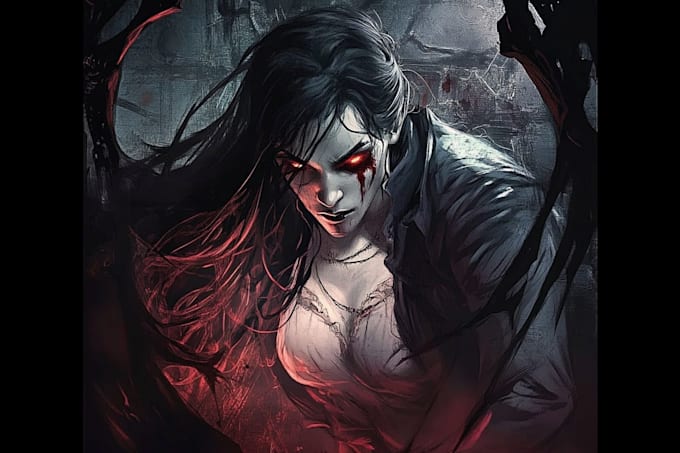draw horror character art and horror character design
