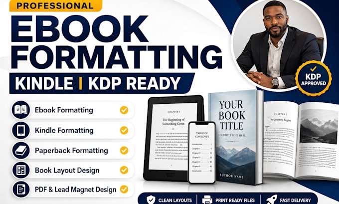 dobook formatting for amazon kdp kindle ebook paperback formatting layout design