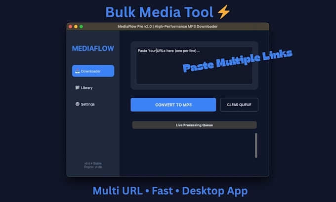 develop a custom media downloader desktop tool