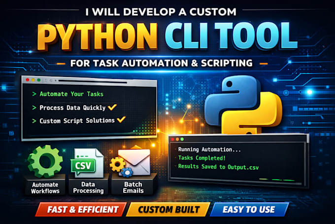 develop a custom python cli tool for task automation and scripting