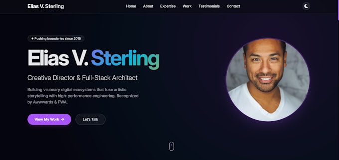 build a clean web developer portfolio website