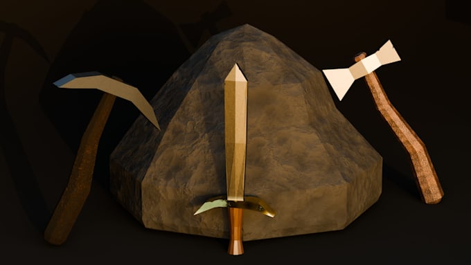 make low poly game assets for you